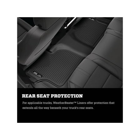 Husky Liners 13221 Weatherbeater Floor Mats Fit 2023-2025 Chevy Colorado, GMC Canyon Crew Cab Front 2 Pc Black