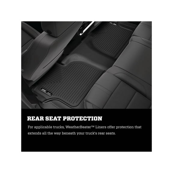 Husky Liners 13221 Weatherbeater Floor Mats Fit 2023-2025 Chevy Colorado, GMC Canyon Crew Cab Front 2 Pc Black