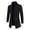 Black, variant on IROINNID Men's Long Sleeve Fleece Stand Collar Mid-Length Coat Solid Color Comfy Cardigan Stand-up Collar Pocket Sweater Coat