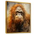 thumbnail image 2 of Designart "Apes With Golden Auras" Orangutan Floater Framed Canvas Wall Art, 2 of 5