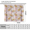 thumbnail image 4 of Sunflower Blackout Curtains Rustic Plants Colorful Flowers Green Leaves Watercolor Pink Art Printed for Girls Women Bedroom Living Room Rod Pocket Decoration Window Drapes 2 Panels W26xL84in, 4 of 6