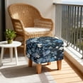 thumbnail image 3 of Jiueut Cherry Blossom Print Footstool Cover, Washable Square Slipcover with Non Slip Bottom Soft Foot Stool Protection Universal Fit for Most Footrest Sofa, 3 of 7