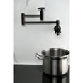 thumbnail image 3 of Kingston Brass KS8105RKX Webb Wall Mount Pot Filler Faucet with Knurled Handle, Oil Rubbed Bronze, 3 of 7