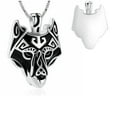 thumbnail image 4 of Viking Wolf Head Urn Necklace for Ashes for Men Cremation Jewelry Keepsake Urn Jewelry for Human Ashes/Pet Ashes, 4 of 4