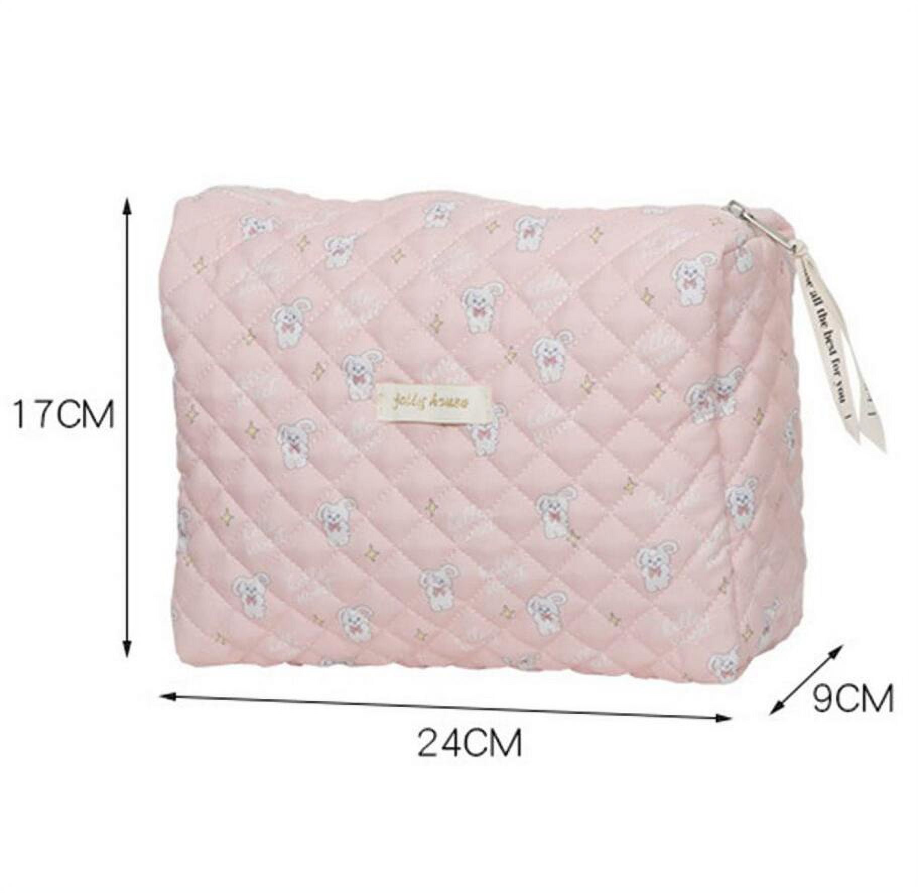  MARELLE HOME Quilted Cosmetic Pouch for Women (Beige), Cotton  Makeup Bag, Kawaii Floral Cosmetic Bag Large Travel Toiletry Bag, Large  Travel Cosmetic Bag Coquette Bag : Beauty & Personal Care