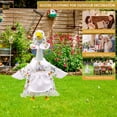 thumbnail image 6 of Austok Porch Goose Outfit Cute Floral Print Porch Goose Clothes for 23''h Cement Statue Goose Skirt Costume for Valentines Outdoor Yard Garden Lawn Patio Decor, 6 of 8