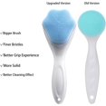 thumbnail image 5 of 2 PC Silicone Facial Cleansing Brush Silicone Facial Scrubber Manual Exfoliating Facial Brush Face Cleanser Face Exfoliator Fine Bristles for Sensitive Skin Easy to Clean Lather Well, 5 of 6