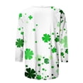 thumbnail image 4 of Ltctricy Womens St. Patrick's Day Shirt Fashion 3/4 Sleeve Going Out Tops Cute Casual Crewneck Loose Bloues, 4 of 5