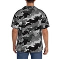 thumbnail image 3 of Gukieu Horse Silhouette Print Men's Short-sleeved Shirts, Button-down Pocket Shirts, T-shirts, Beach Vacation Travel Summer Clothing-XX-Large, 3 of 5