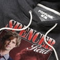 thumbnail image 2 of Criminal Minds Spencer Reid Bootleg Unisex Adult Slim Fit Pull-Over Heather Hoodie, Charcoal, Small, 2 of 5