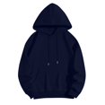 thumbnail image 5 of CIENVNSTG Solid Oversized Sweatshirts Hoodies for Women Long Sleeve Pullover with Pocket 2026 Spring Fall Trendy Tops for Daily Commute and Casual Activities Navy M, 5 of 6