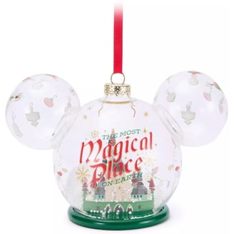 Disney 100 Collection: Mickey Minnie Iconic Glass Ornament with