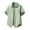 Green, variant on Mens Hawaiian Shirt Short Sleeve Button Down Shirts Tropical Floral Summer Beach Shirts Green M