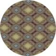 thumbnail image 1 of Ahgly Company Indoor Round Patterned Dark Brown PAT3602X Area Rugs, 6' Round, 1 of 6