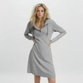 thumbnail image 5 of Plus Size Long Sleeve Hooded Zipper Sweatshirt Dress For Women Loose Fit Casual Midi Tunic, 5 of 6