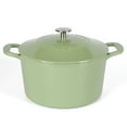 thumbnail image 5 of Martha Stewart Everyday Eastwick 7-Quart Enamel Cast Iron Dutch Oven Pot with Lid, Sage, 5 of 13
