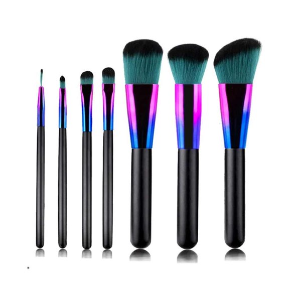 DARZU 8pc Brush Set W/ Ceramic Brush Holder