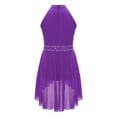 thumbnail image 2 of YONGHS Kids Girls Sparkle Ice Skating Modern Contemporary Ballet Latin Lyrical Dance Dress Purple 16, 2 of 7