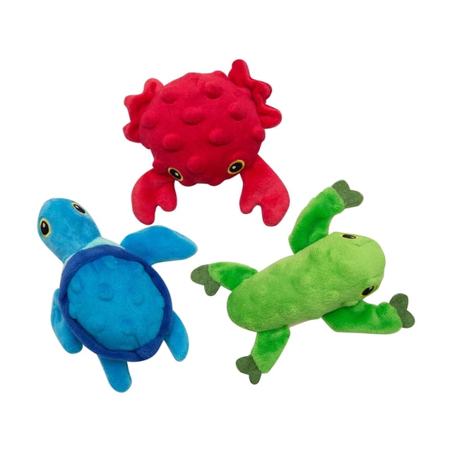 Juguetes para perros Health Extension Snugarooz Lil Ocean Buddies, paquete de 3
