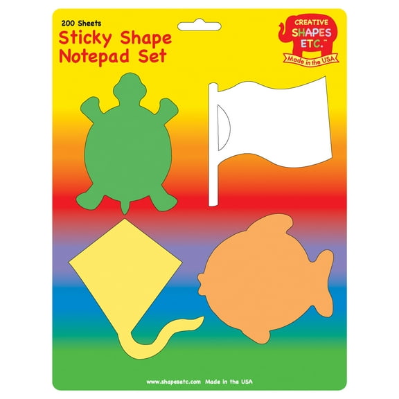 SHAPES ETC. Sticky Notepad Set - Summer