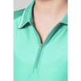 thumbnail image 3 of Mondetta Women's Active 1/4-Zip Short Sleeve Mesh Polo Shirt (XX-Large/Green), 3 of 3