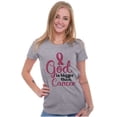 thumbnail image 4 of God is Bigger Than Cancer BCA Ribbon Womens Fitted Plus Size Graphic Tee Brisco Brands 3X, 4 of 5
