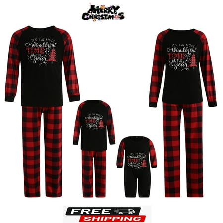 

Gueuusu Classic Matching Family Pajamas - Matching Pajamas Plaid