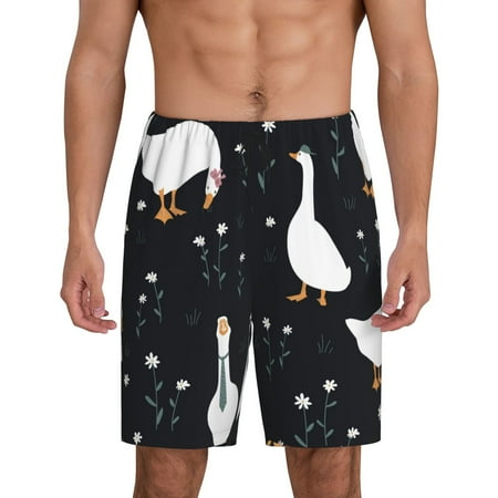 

Coaee Fashionable Goose Men s Pajama Pants Pajama Boxer Shorts with Elastic Waistband Casual Short Pajama Pants with Pocket - 3X-Large