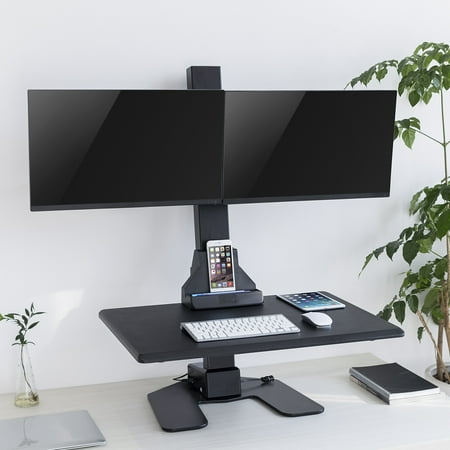 Advnup Electric Automatic Standing Desk Converter Riser With Dual Advnup Electric Automatic Standing Desk Converter Riser With Dual Monitor Mount