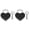 Black, variant on YAHHU 2 Sets Heart Lock Metal Colorful Exquisite Padlock Household Craft Supplies with Keys, 1.2 x 1.5 in / 30 x 39 mm, Purple