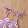 thumbnail image 6 of FRSASU Kids Jumpsuit Clearance,Summer Baby Girls Clothes Infant Belt Little Daisy Print Refresh Sling Jumpsuit, 6 of 9