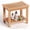 Teak Color, variant on Kaleemen Shower Bench with Storage Shelf, Waterproof & Non-Slip Design Shower Stool for Bathroom, Living Room,Teak Color