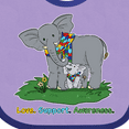 thumbnail image 4 of Inktastic Autism Love, Support, Awareness Elephants Boys or Girls Baby Bib, 4 of 4