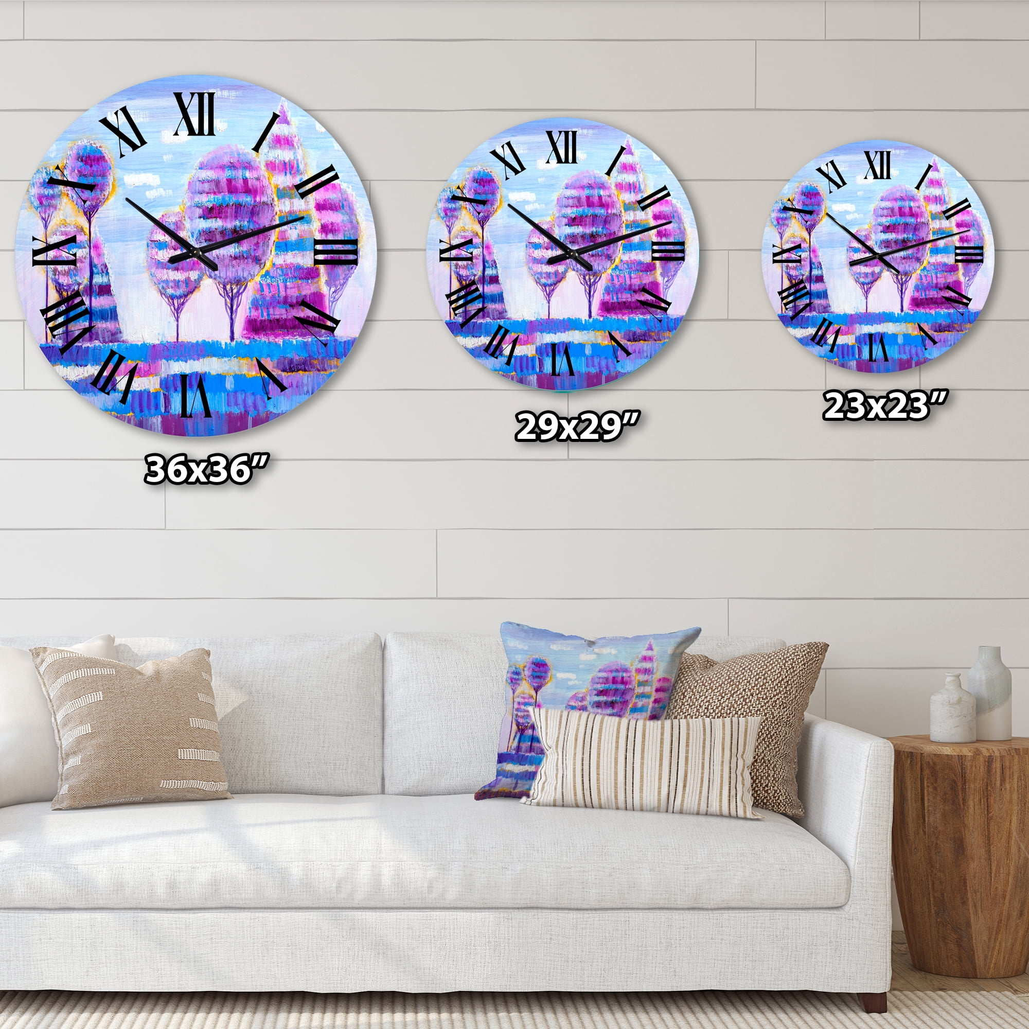 Designart 1 in Modern,Contemporary Wall Clock