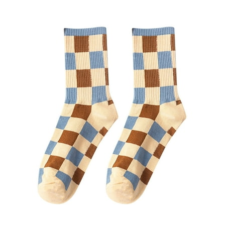 

Liveday 1 Pair Women Socks Women Cotton Crew Socks Retro Street Sports Autumn Winter Socks New