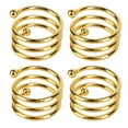 thumbnail image 2 of 8 servilleteros en espiral dorados, elegantes servilleteros metálicos antioxidantes para bodas, cumpleaños, cenas y fiestas familiares., 2 of 14
