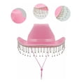 thumbnail image 4 of Vjnyvs Women's Cowboy Hat Set with Bandana and Heart-Shaped Sunglasses, Cowboy Hat Rhinestone Fringe Wide Brim Disco Cowboy Hat Pink, 4 of 6