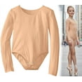 thumbnail image 2 of ToBeInStyle Girl's Long Sleeve & Legless Leotard - Nude - 12-24 Years, 2 of 7