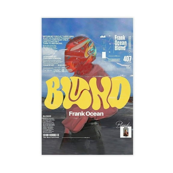 Frank Ocean Poster Blonde Album Cover Poster 6 Canvas Poster Bedroom Decor Landscape Office Room Decor