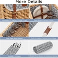 thumbnail image 6 of Luxury Picnic Basket, Wicker Picnic Basket Set for 4, Picnic Basket with Blanket & Portable Table for Camping and Outdoor Party - Gray, 6 of 9