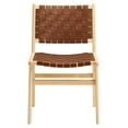 thumbnail image 6 of Modway Saoirse 17.5" Woven Leather Dining Side Chair in Natural/Brown (Set of 2), 6 of 10
