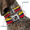 thumbnail image 2 of Buckle-Down Pet Collar, Dog Collar Metal Seatbelt Buckle, Venezuela Flag Continuous Repeat, 13 to 17 Inches 1.5 Inch Wide, 2 of 8