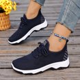 thumbnail image 2 of Domzle Womens Walking Shoes Slip On Sneakers | Casual Mesh Comfortable Breathable Lightweight Running Athletic Blue 38, 2 of 8