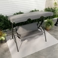 thumbnail image 4 of Gymax 3-Person Swing Chair Porch Swing Seat w/ Adjustable Canopy Removable Cushion Gray, 4 of 9
