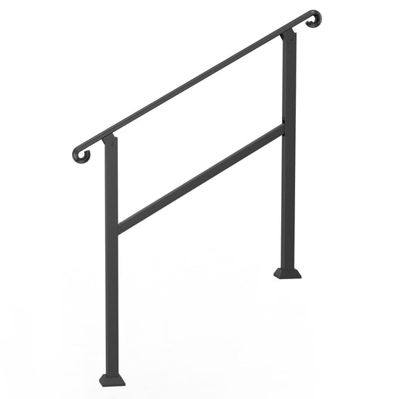 VEVOR Handrails for Outdoor Steps, 2-3 Step Stair Hand Rail & Indoor Railing Kit, Railings for Outside Steps with Installation Kit, Hand Rails for Sen