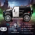 thumbnail image 3 of 12v7a 30w*2 Four-wheel drive leather seat one button start,forward and backward, high and low speed, music, front light, power display, two doors can open, 2.4G R/C, seat belt four wheel absorber, 3 of 16