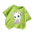 thumbnail image 3 of MEZZALL Kids Girls Cute Graphic Cartoon T-Shirts Round Neck Short Sleeve Tee Summer Casual T Shirt Tee Comfort Baby Toddler Dailywear, 3 of 4