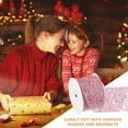 thumbnail image 5 of Uxcell Glitter Mesh Wired Ribbon for Christmas Tree and Gift Wrapping, Pink, 5 of 7