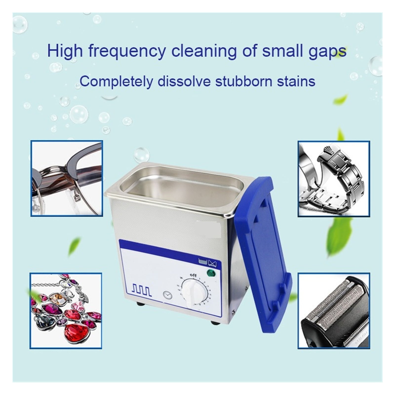 Ultrasonic Cleaner 0.7L Household Digital Stainless Steel Basket Ultrasound Cleaning