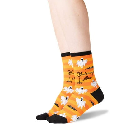 

HOTSOX Womens You Re My Boo Socks 1 Pair Orange Womens 9-11